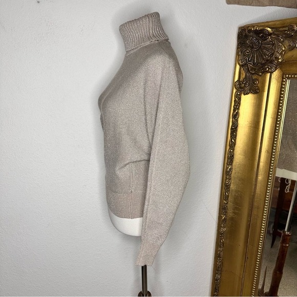 NWT Philosophy Republic Clothing Taupe & Silver Metallic Crewneck Size XS $68 - Picture 4 of 9